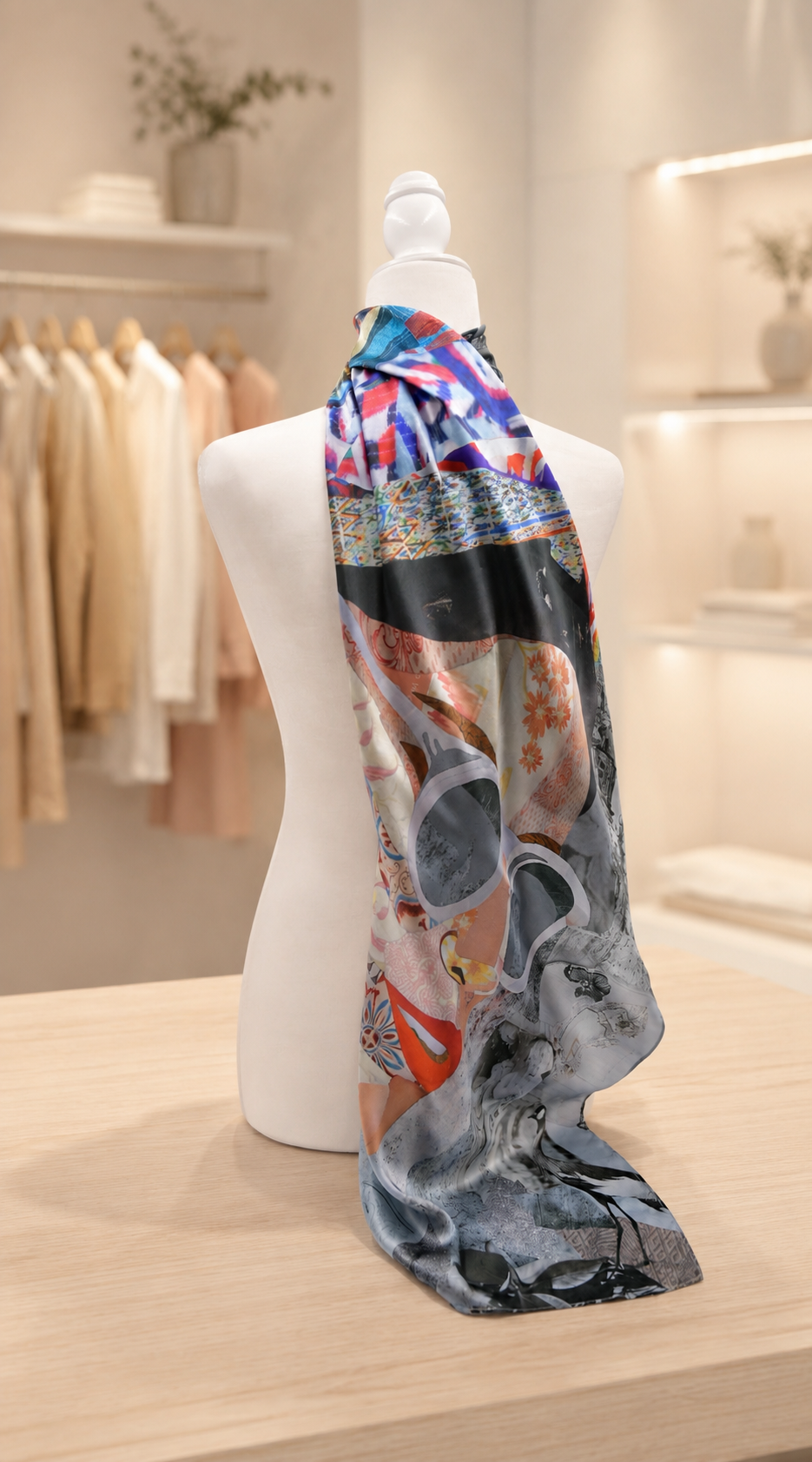 Aida on Silver - Scarf 100% silk